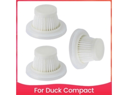 Pacote Com 3 Filtros De Reposição Para Aspirador De Pó Sem Fio Duck Compact, Filtro Hepa Lavável, Peças De Reposição Saisiyiky