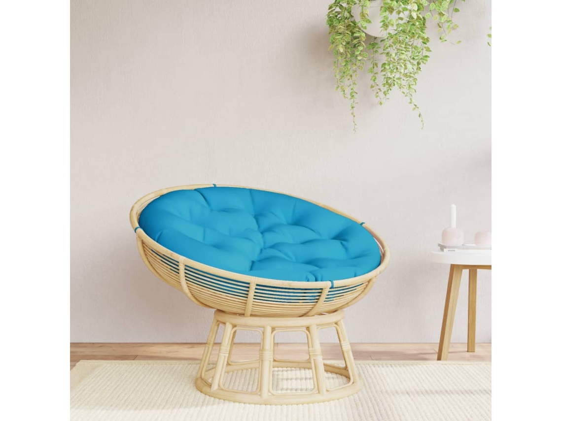 Vidaxl Almofadão Redondo Ø 100 X11 Cm Tecido Oxford Azul-claro