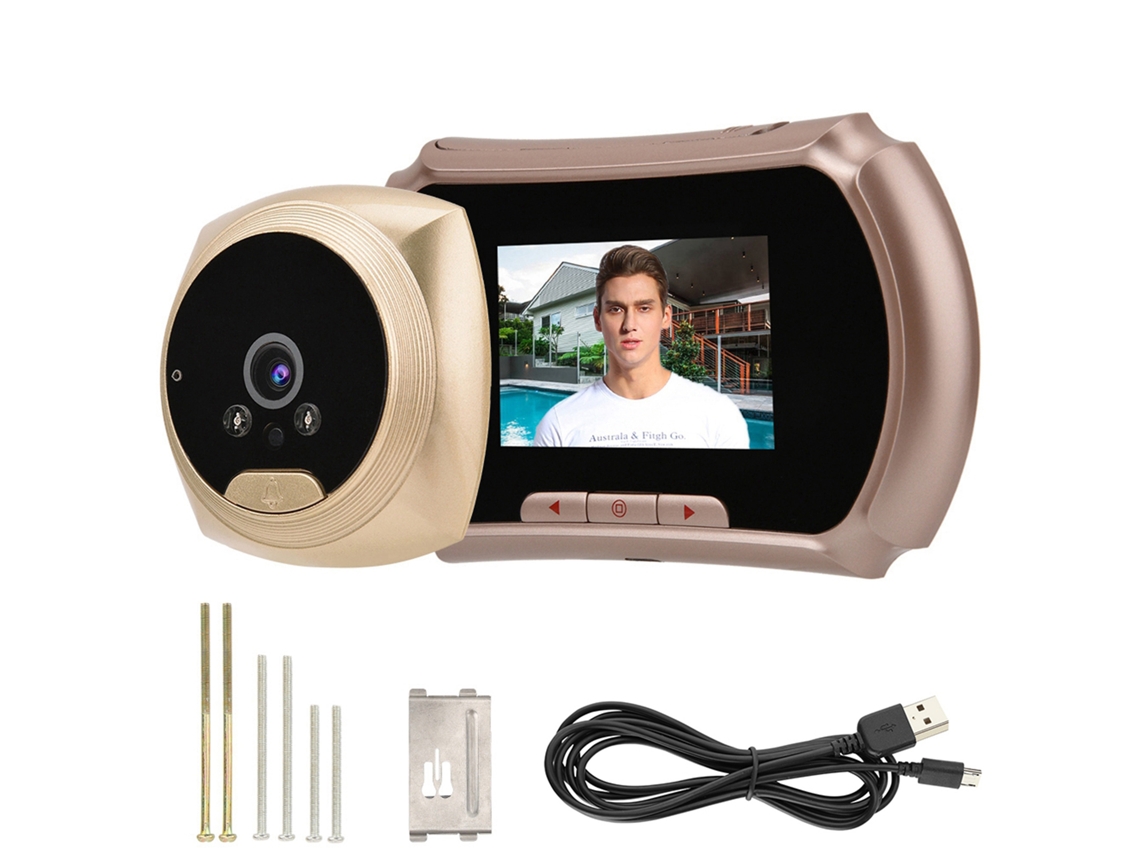 Campainha Inteligente De Casa Com Espião De 2,8 Polegadas Hd (bateria Integrada, Display Hd)