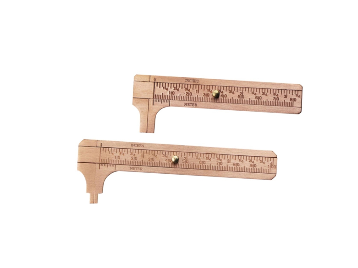Conjunto De 2 Paquímetros Vernier Em Latão Preto, Mini Ferramenta