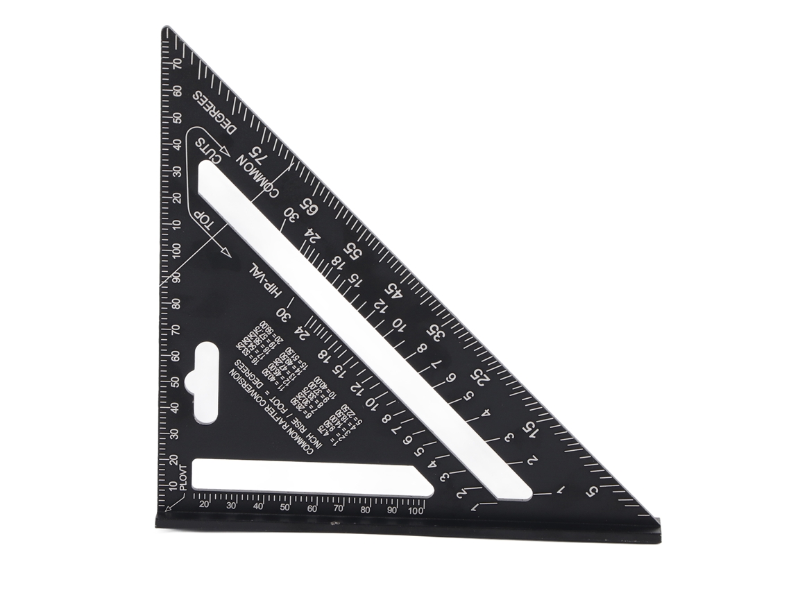 Régua Triangular De 7 Polegadas Quadrado De Carpinteiro Alumínio Portátil Ferramenta De Medição Para Carpintaria Diy