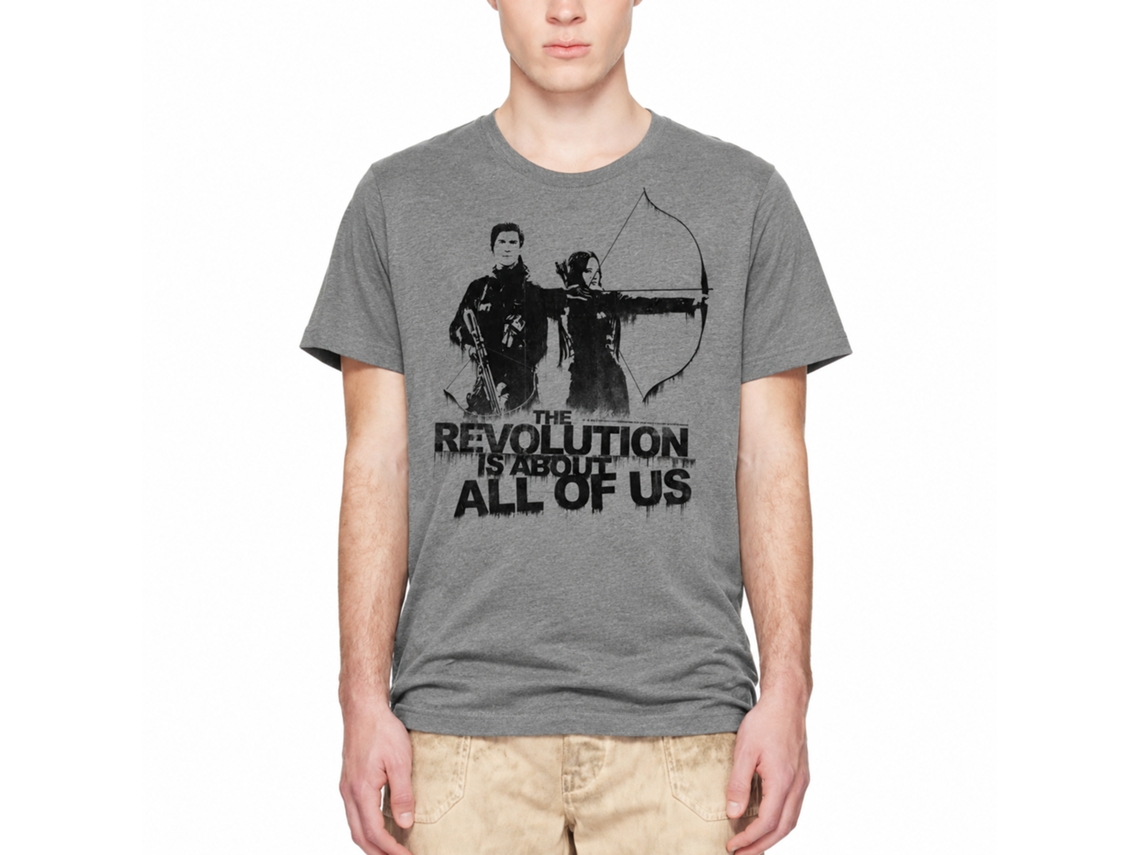 Rockinstone Hunger Games Movie About All Of Us Solid Graphite Adult T-shirt Size:s
