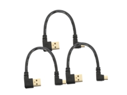 Cabo Micro Usb De 15 Cm Com Conector Em Ângulo Reto, Carregamento