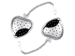 Conjunto De 2 Infusores Chá Em Formato Coração, Grande Capacidade, Aço Inoxidável, Para Infusão Chás A Granel E Especiarias. Acess Aquaforge