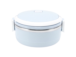 Caixa Térmica de Lanche de Aço Inox Isolada Portátil com Fecho de Segurança Azul