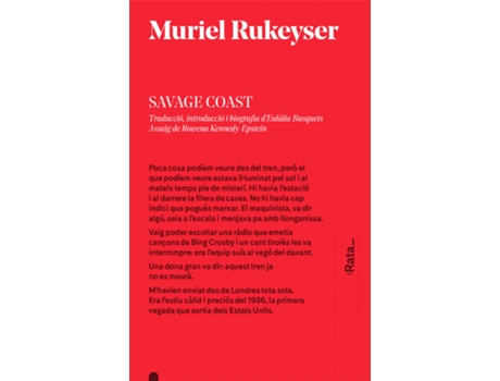 Livro Savage Coast de Muriel Rukeyser (Catalão)