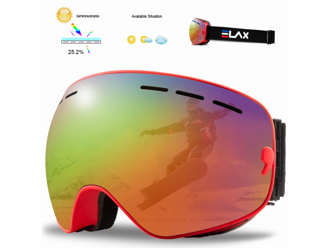 Óculos de Esqui Óculos de Neve para Snowboard para Homens, Mulheres, Adultos e Jovens Antiembaçante, Proteção Uv 100% Estilo 1 BRILVIBERA