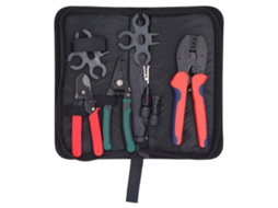 Kit De Ferramentas Solar: Prensador, Cortador, Descascador E Conectores Para Cabos 2.5 4 6mm²