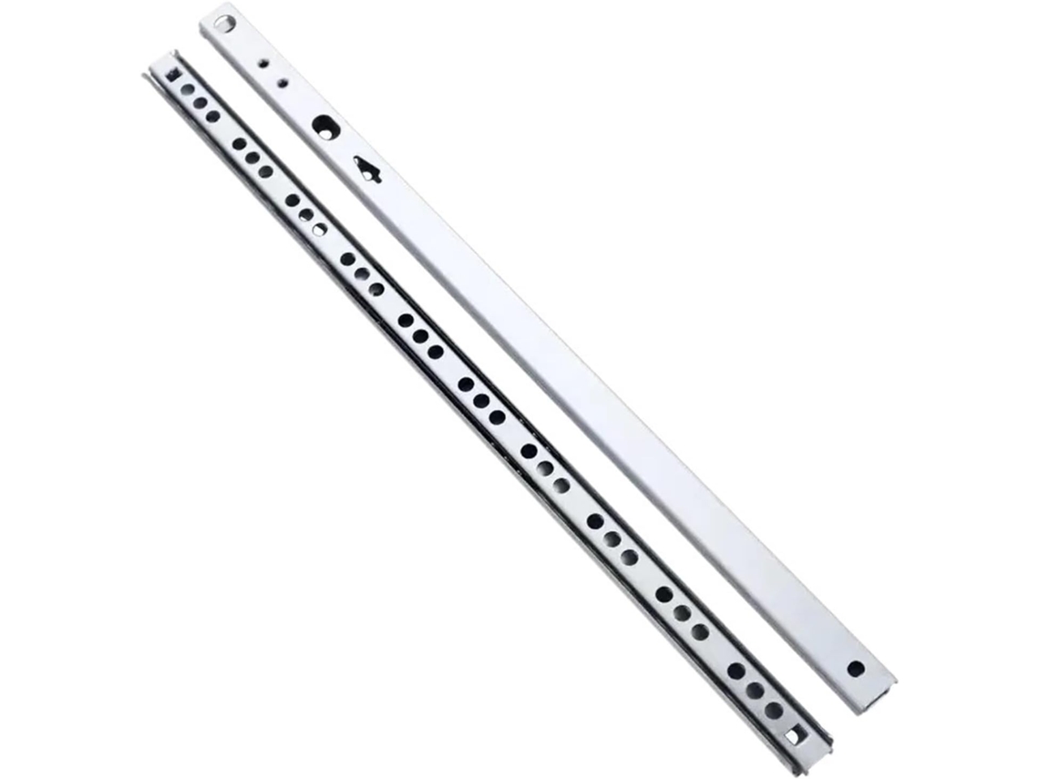 Conjunto De 2 Trilhos Deslizantes Silenciosos Aço Para Gavetas, Com 17 Polegadas De Largura 2 Peças, 310mm, Cor Prata