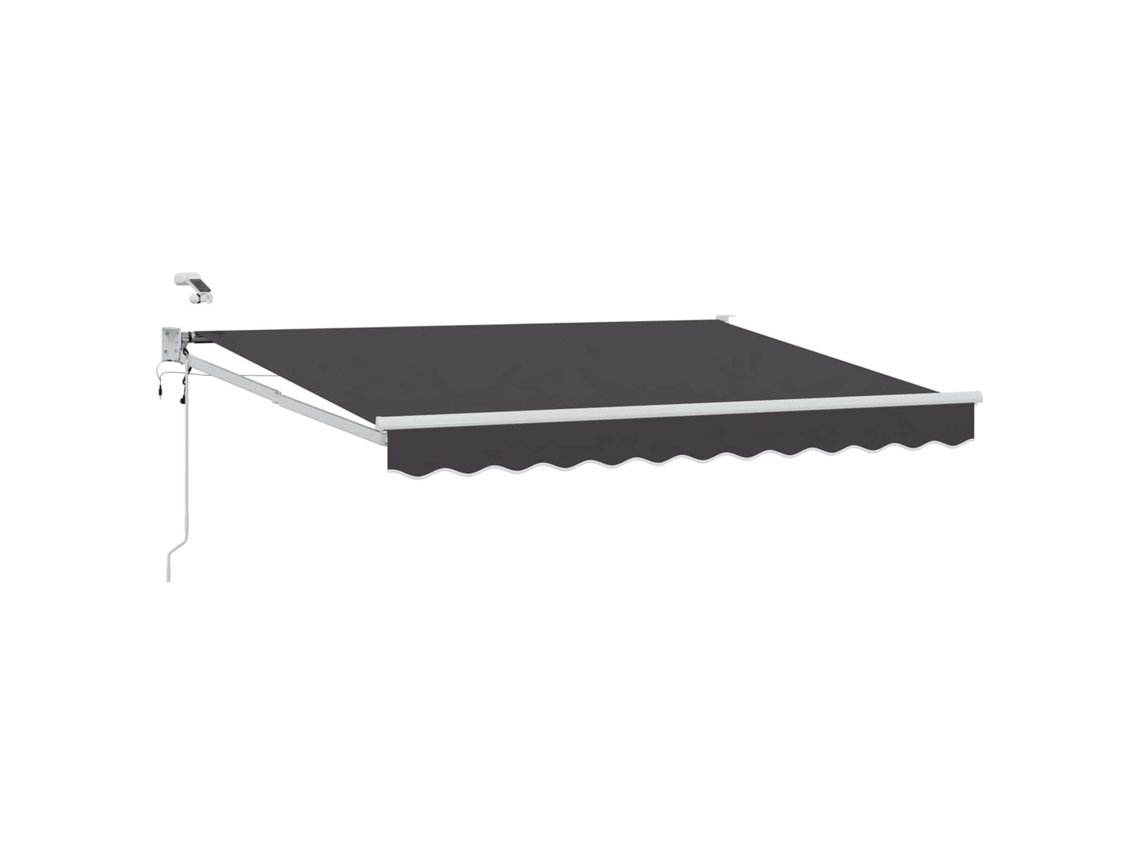 Conjunto 1 Toldo Elétrico Vidaxl Antracite Poliéster (3,5 X 2 M)