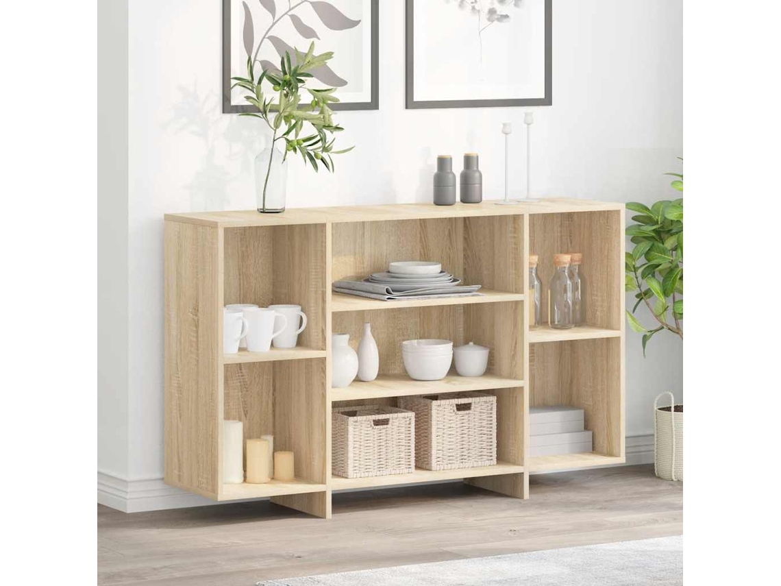 Aparador 120x30x75 cm Derivados de Madera de Roble Sonoma