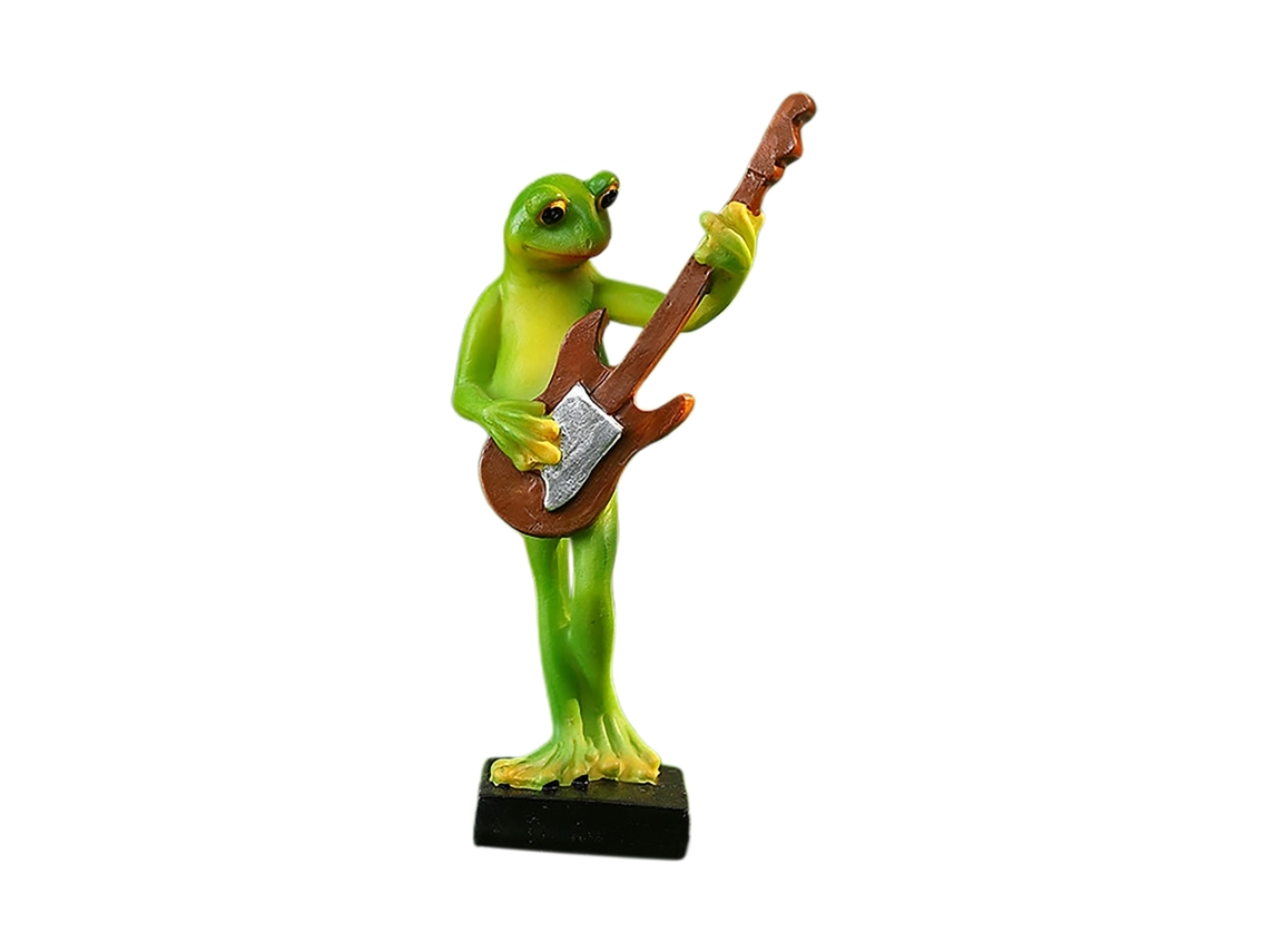 Ornamento De Sapo Engraçado Com Música Baixo 7313g 04