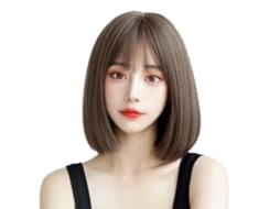 2026 peluca Corta Recta Bob Marrón Oscuro Fashionable para Mujeres