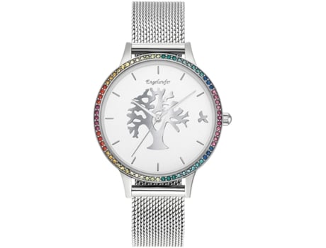 Relógio feminino prata aço inoxidável Erwa-Tree02-Ms-Mszm ENGELSRUFER