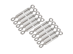 Conjunto de 10 Parafusos Tensão com Olhal e Tensor M6 AQUAFORGE