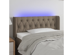 Vidaxl Cabeceira De Cama C/ Luzes Led 103x16x78/88cm Cinza-acastanhado