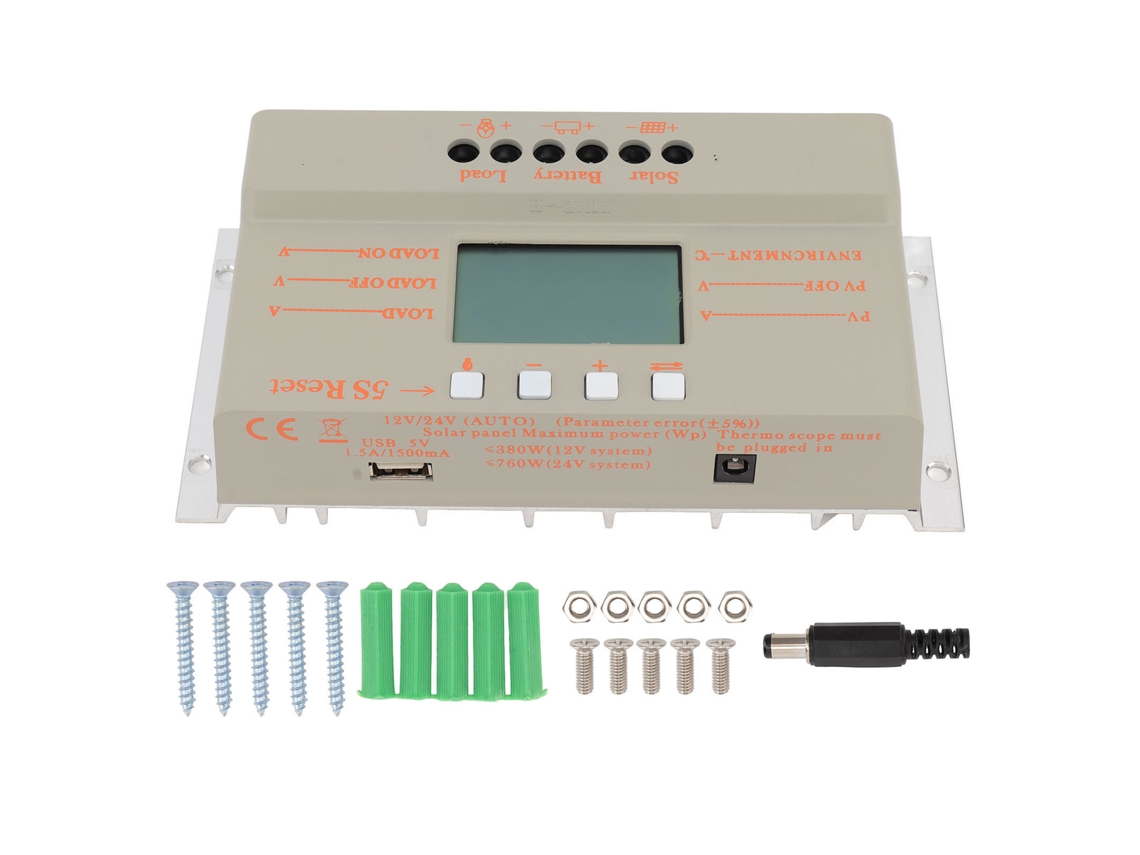 Laxiscreed Controlador Solar Mppt 30a 12v/24v Com Carregamento Inteligente Para Energia Fotovoltaica