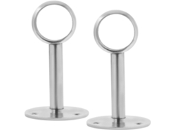 Suporte Para Varão De Cortina Chuveiro Upkoch, 2 Peças, Em Aço Inoxidável, Com Encaixe De Flange, Design Redondo Que