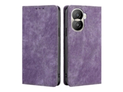 Capa De Celular Em Couro Escovado Magnético Anti-roubo Rfid Para Honor X40i