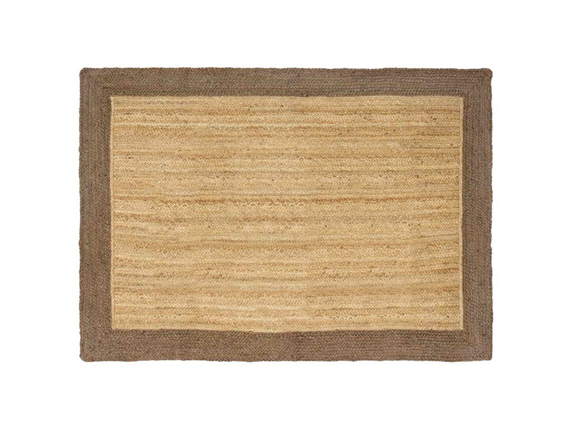Conjunto 1 Tapete Moderno Vidaxl Cinzento Juta (120 X 170 Cm)