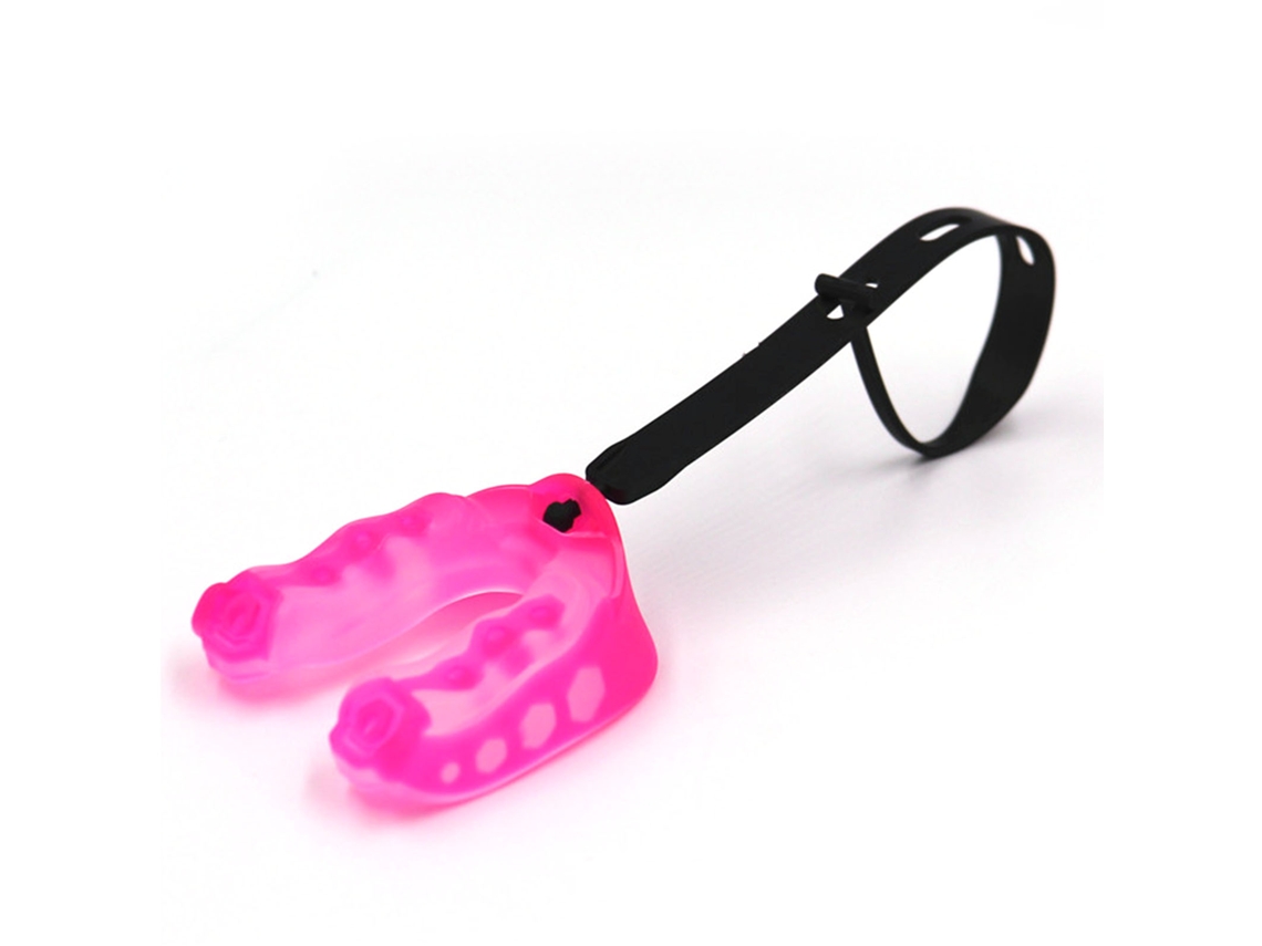 Protetor bucal esportivo com cinto de EVA para boxe, basquete, futebol e hóquei rosa S/MARCA