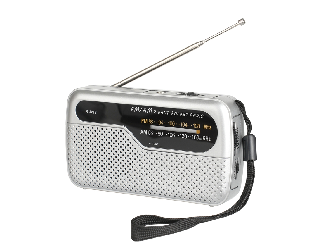 Rádio Fm/am Compacto Portátil Exterior Prateado ZYBLSSBB