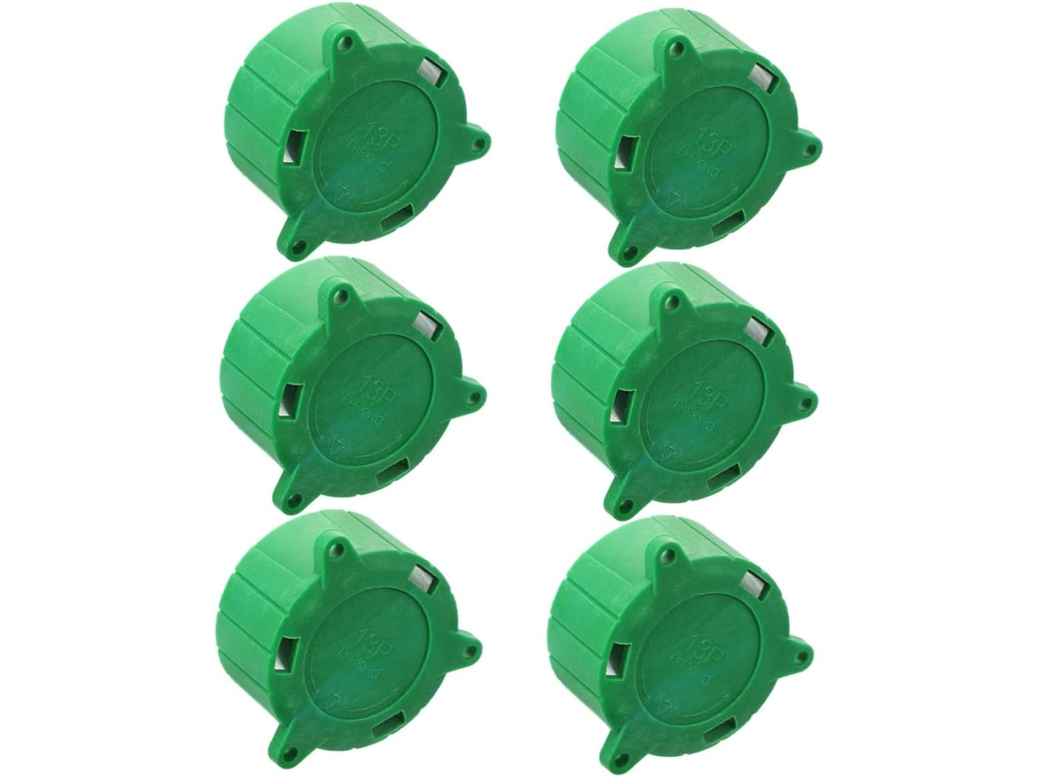 Tampas De Plástico Verde Para Plugues De 13 Pinos