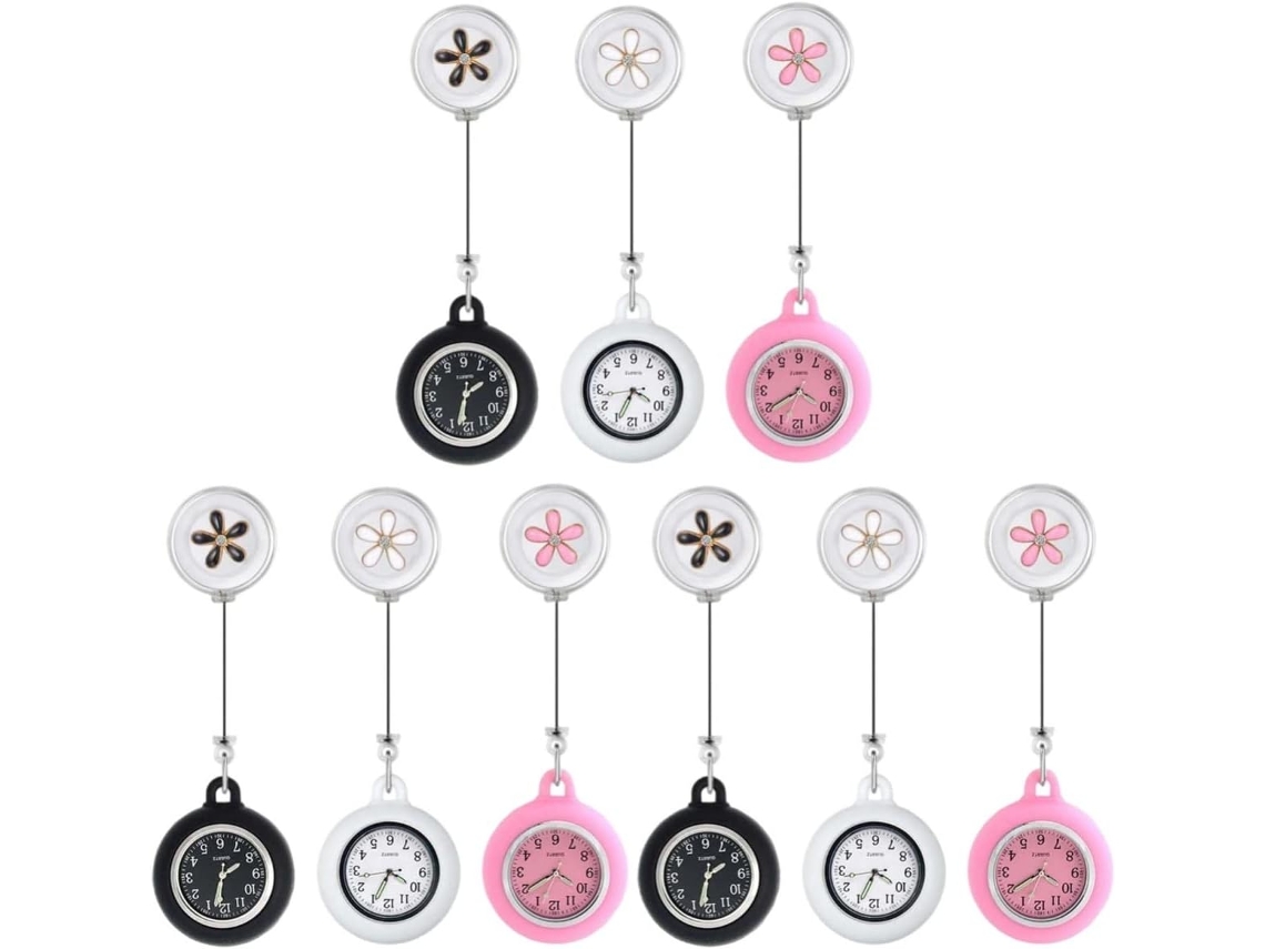 Nuobesty De 9 Peças De Decorações Para Relógio De Lapela, Retrátil, Para Pendurar No Peito Ou No Bolso