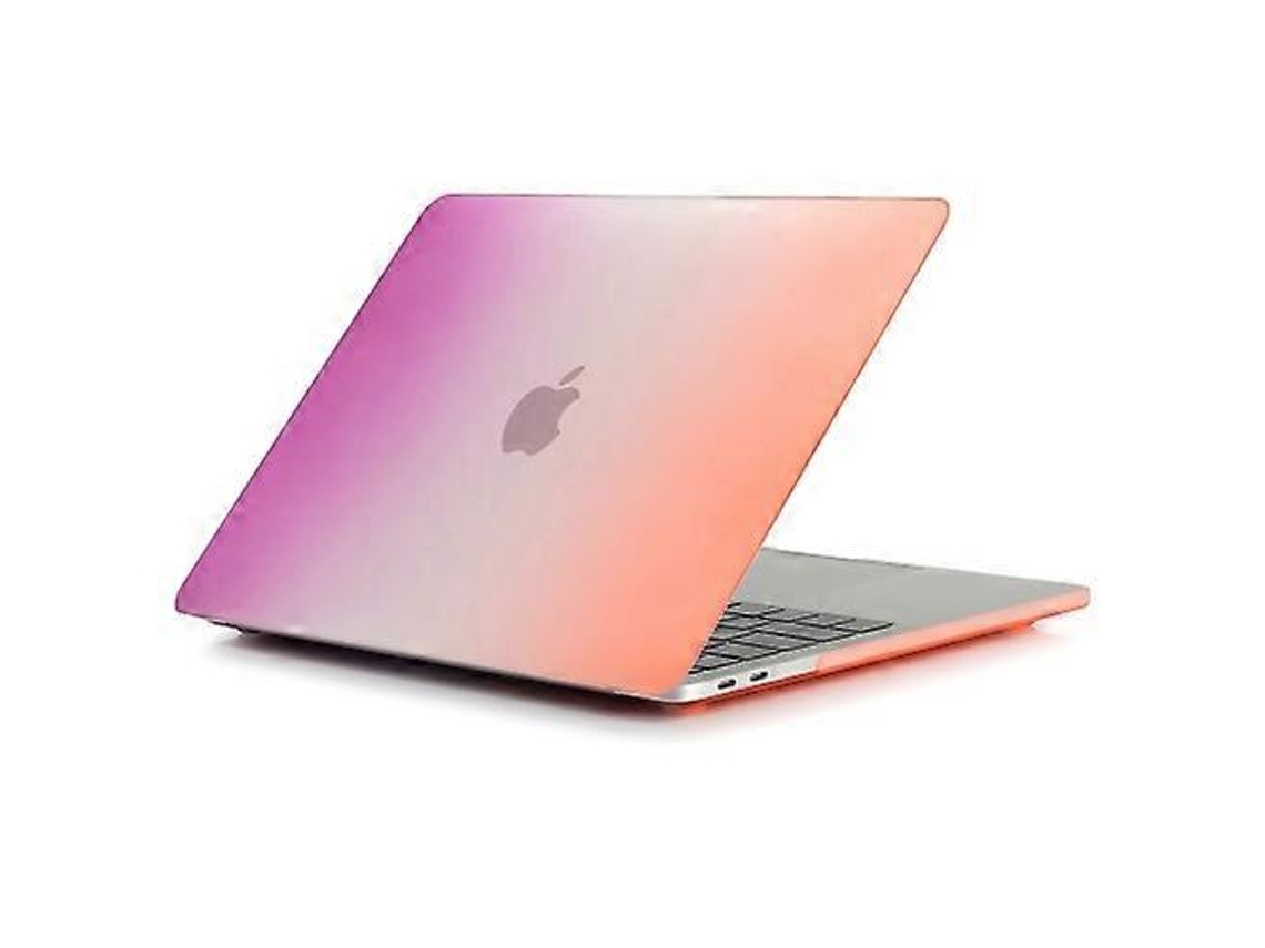 Capa Protetora Para Laptop Com Padrão Arco Íris Para Macbook Pro 15,4 Polegadas A1990 (roxo Laranja) Aquaforge (2018)