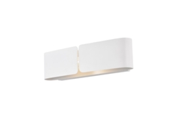 Aplique Abraço Com Difusor Cortado A Laser Em Ferro Branco 2 Luzes .45 P.10 Bl316-ap2-bco