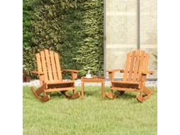 3 Pcs Conjunto Lounge De Jardim Adirondack Acácia Maciça Dkd Home Decor