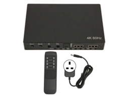 Switch Mali de Interface Hd 4k com 4 Entradas 2 Saídas e Áudio Óptico
