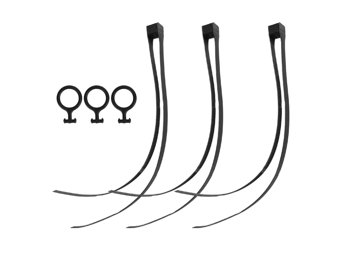 Conjunto de 3 Tiras de Nylon com Trava Automática e Anel para Equipamentos Esportivos AQUAFORGE