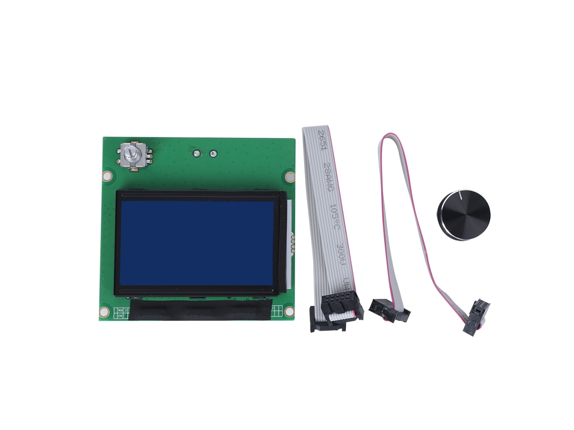 Controlador De Tela Lcd Com Cabo E Botão Acessório Para Impressora 3d Cr-10/s4/s5