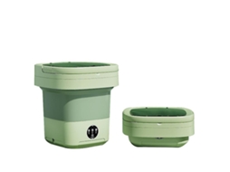 Máquina De Lavar Portátil, Lavadora E Secadora Dobrável 2 Em 1 De 11 Litros, Verde Slowmoose