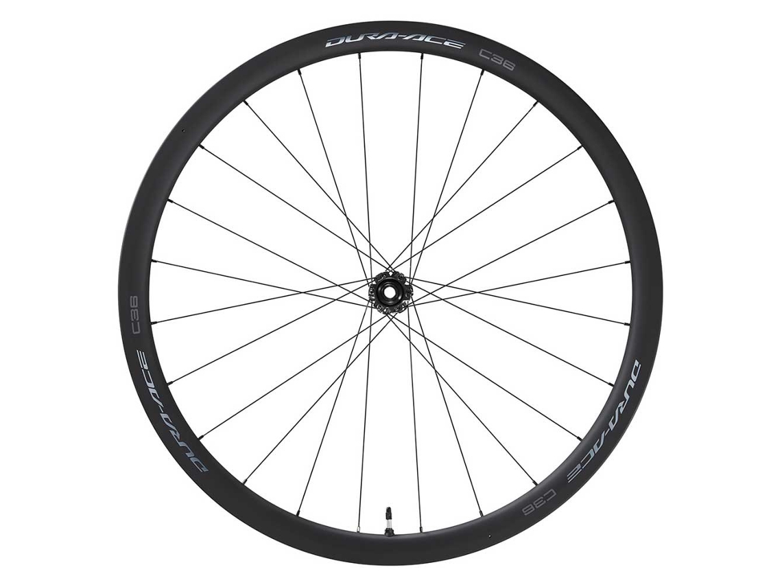 Roda Dianteira Estrada SHIMANO Sem câmara de carbono dura ace r9270 c36 cl disc