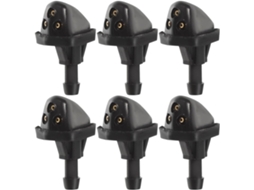 Conjunto de 6 palhetas de limpador de para-brisa de reposição para carro, com 3 lâminas, peças em ABS e cobre.