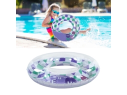 Boia Inflável de Pvc com Padrão Quadriculado para Piscina, Portátil, Praia e Viagens AQUAFORGE
