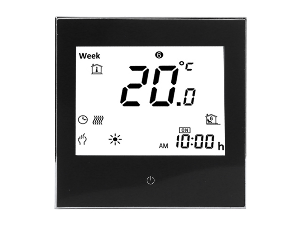 Termostato De Ambiente Programável Semanal Com Tela Tática Lcd 5a Ac110‑230v Para Aquecimento