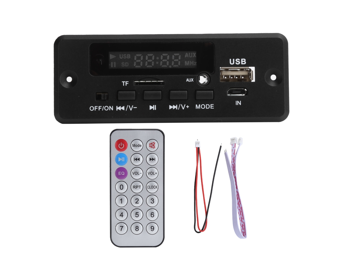 Aetheria placa de Decodificação Tf02cav 12v5v Módulo Universal Wav Mp3 Amplificador Rádio Fm Aux