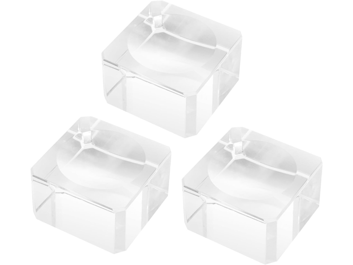 Suporte Para 3 Bolas De Cristal Transparente Stahad Com Base Côncava 3cm, Suporte Robusto Para Exibir E Armazenar