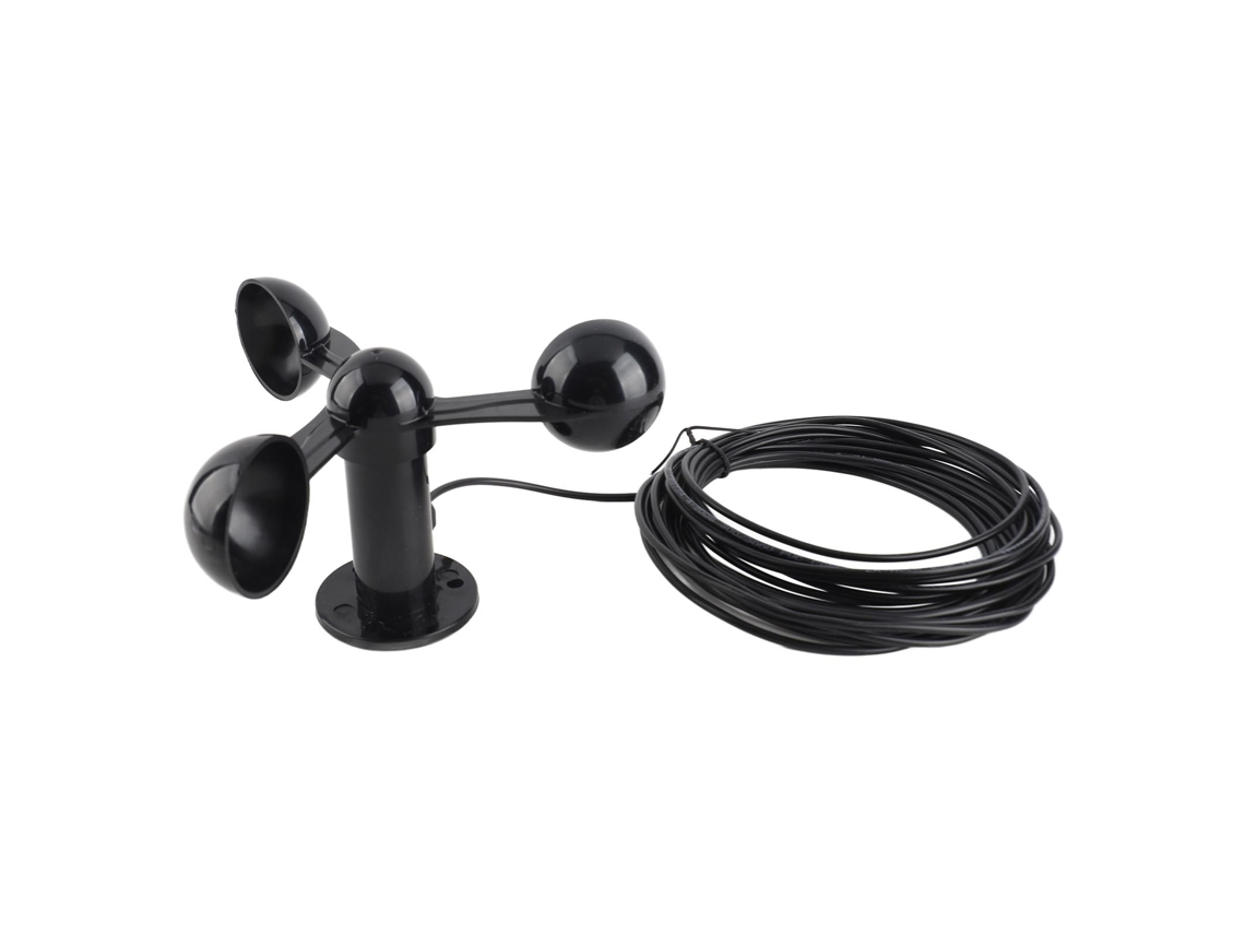 Sensor Anemômetro De Vento Com 3 Copas Cabo Resistente À Água 8m 0-3.8v