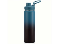 Garrafa Térmica De 650ml/22oz Com Canudo, Em Aço Inoxidável, Com Tampa, Parede Dupla, Ideal Para Viagens, Cor Sólida.