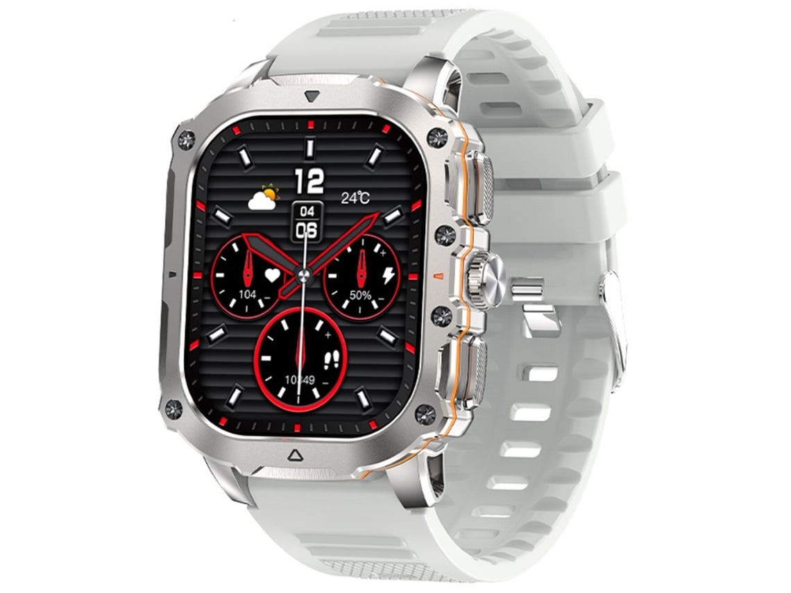 Smartwatch Com Esportes Uso Ao Ar Livre Chamadas Bluetooth Frequência Cardíaca Oxigênio No Sangue Monitoramento Do Sono Cinza Yunzii