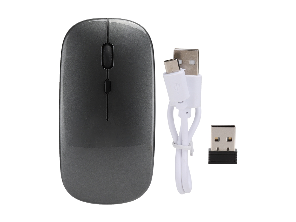 Mouse sem fio (Bluetooth 2.4G, recarregável)