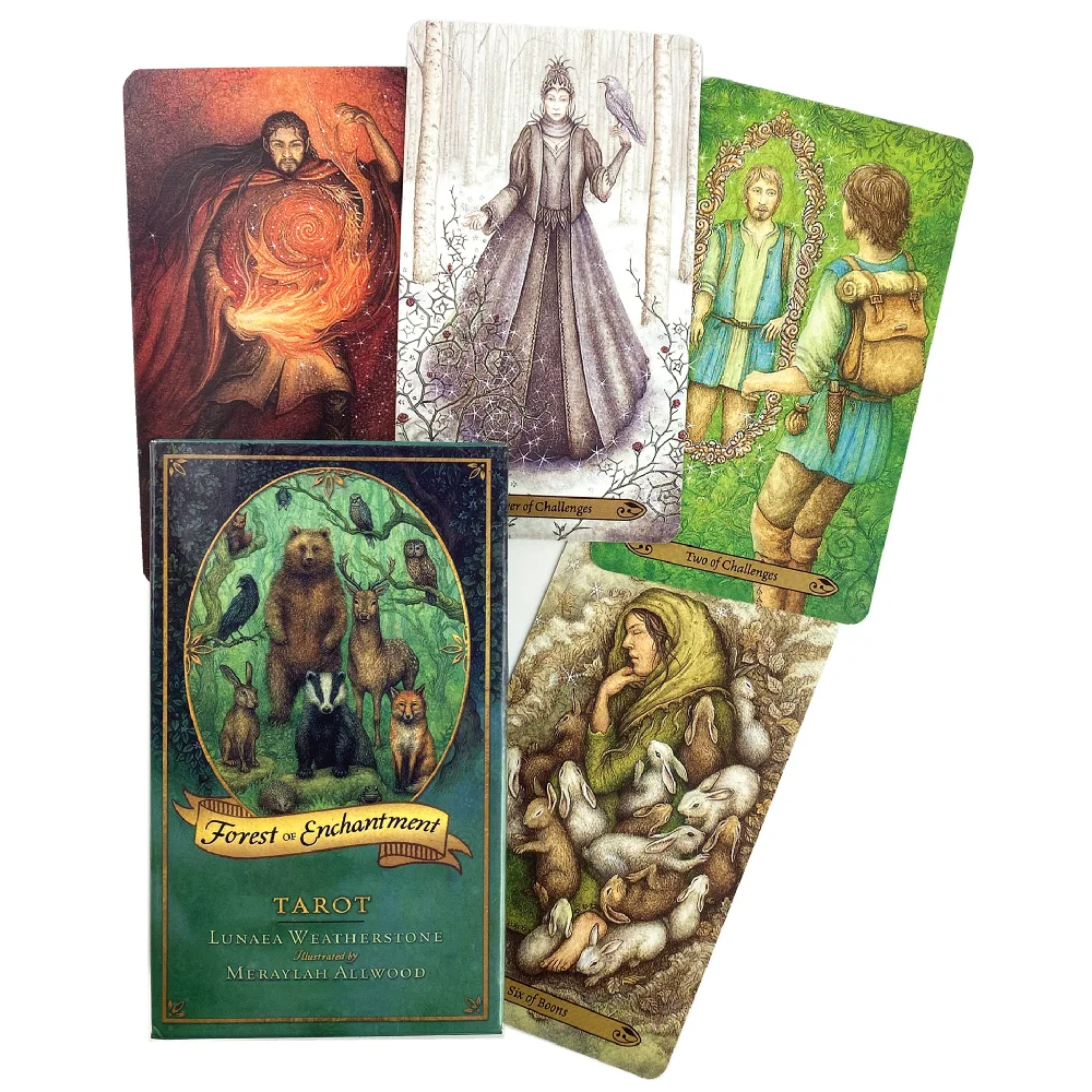 Tarot Da Floresta Encantada, Cartas Oráculo, Guia Em Inglês, Jogos De Tabuleiro, Jogos De Festa