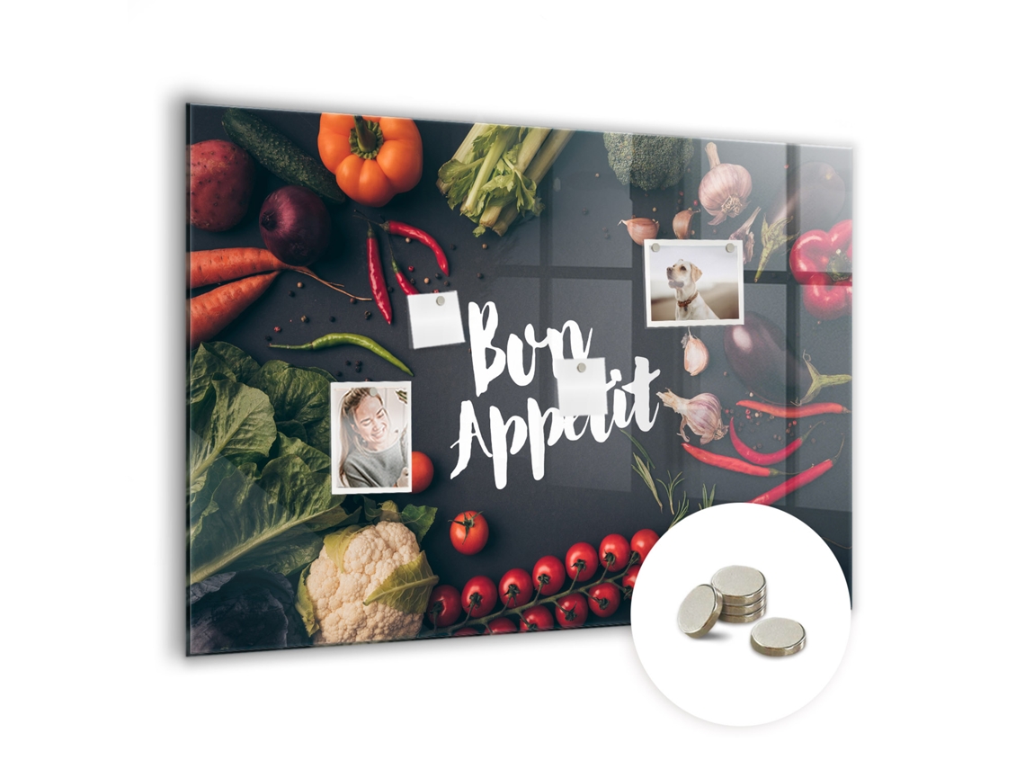 Quadro Magnético De Parede Inscrição "bon Appétit" Para O Quarto Das Crianças Espelharte (100x70 Cm)