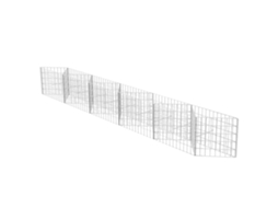 Gabion Basket, Gabion Baskets Vidaxl Prateado Aço (300 X 30 X 50 Cm)