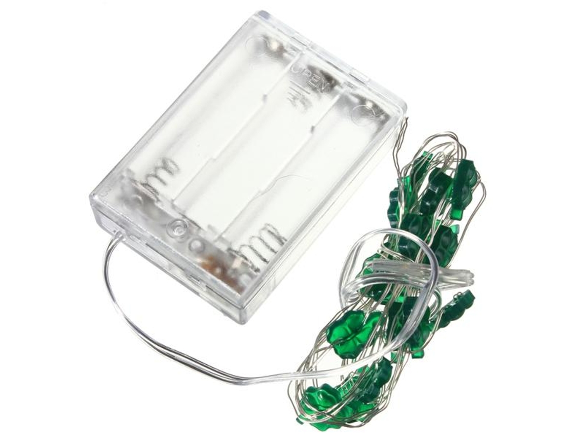 2m 18 Leds Alimentados Por Bateria Natal Trevos De Quatro Folhas Luzes De Fada Para Festa Casamento Decoração De Natal