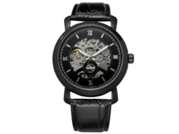 Reloj Mecánico Automático Para Hombre Winner Calendar Hollow Acero Inoxidable Impermeable
